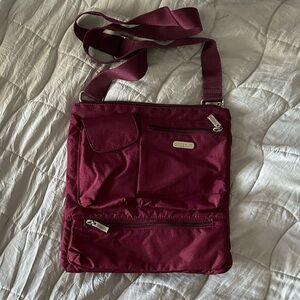 Baggallini | Crossbody Travel Bag Shoulder Purse | Burgundy Purple